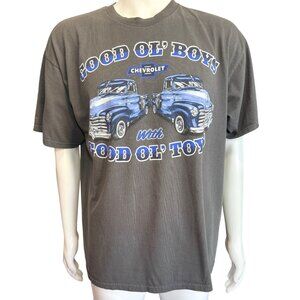 Chevrolet Good Ol Boys Y2K T-Shirt Mens XL Gray Cotton Graphic Trucks Alstyle